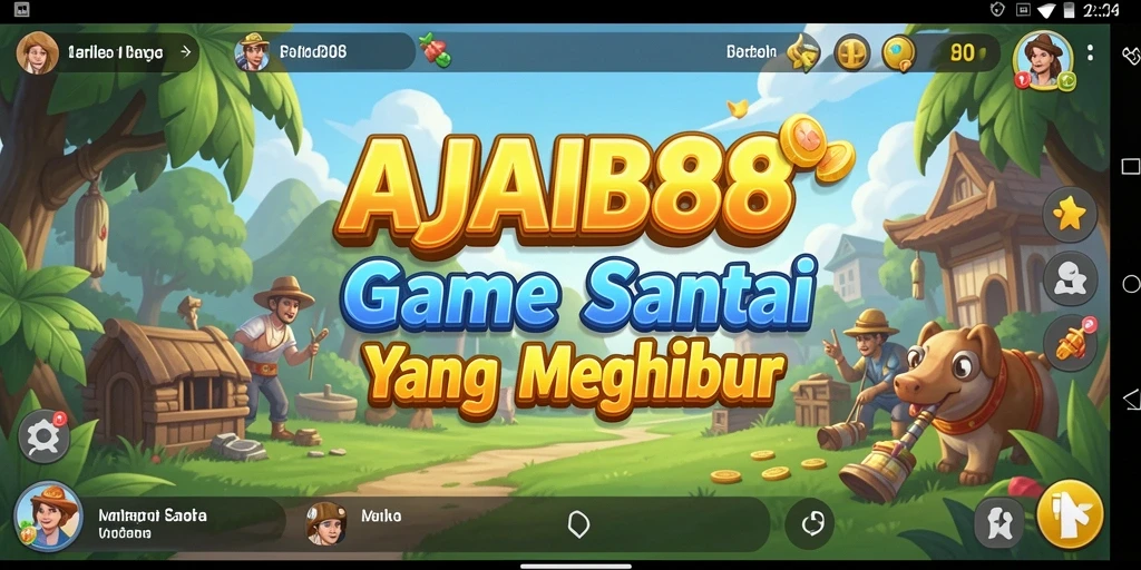 Tampilan gameplay yang ceria dan interaktif dari AJAIB88.