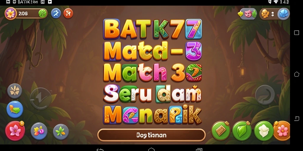 Tampilan gameplay Match-3 yang seru dan penuh warna.
