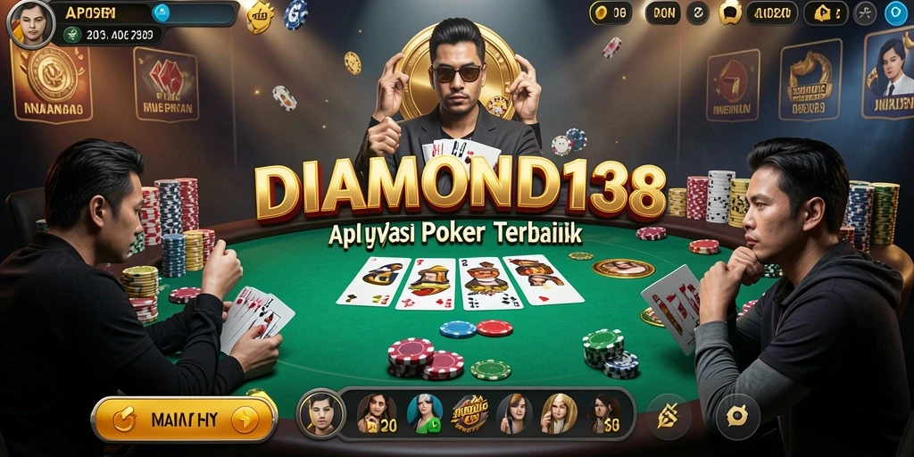 Screenshot gameplay DIAMOND138 menampilkan suasana poker yang mendebarkan.