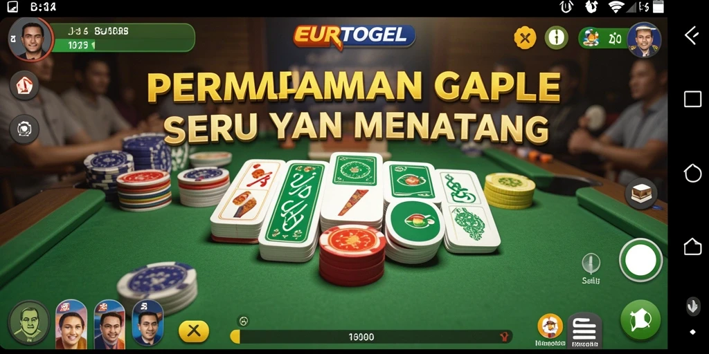 Tampilan menarik gameplay Gaple EUROTOGEL.