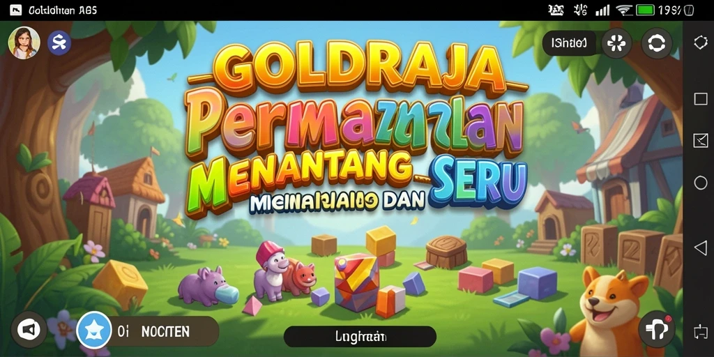 Tampilan gameplay <strong>GOLDRAJA</strong> yang penuh warna dan tantangan.