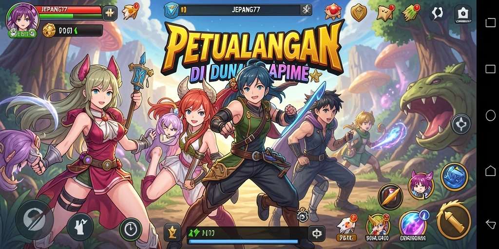 Gameplay seru dan karakter anime menarik di JEPANG77.