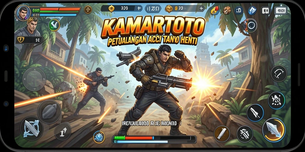 Tampilan gameplay KAMARTOTO dengan aksi seru dan grafis mengesankan.