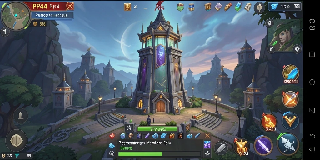 Tangkapan layar gameplay PP444 yang menarik dalam pertahanan menara.