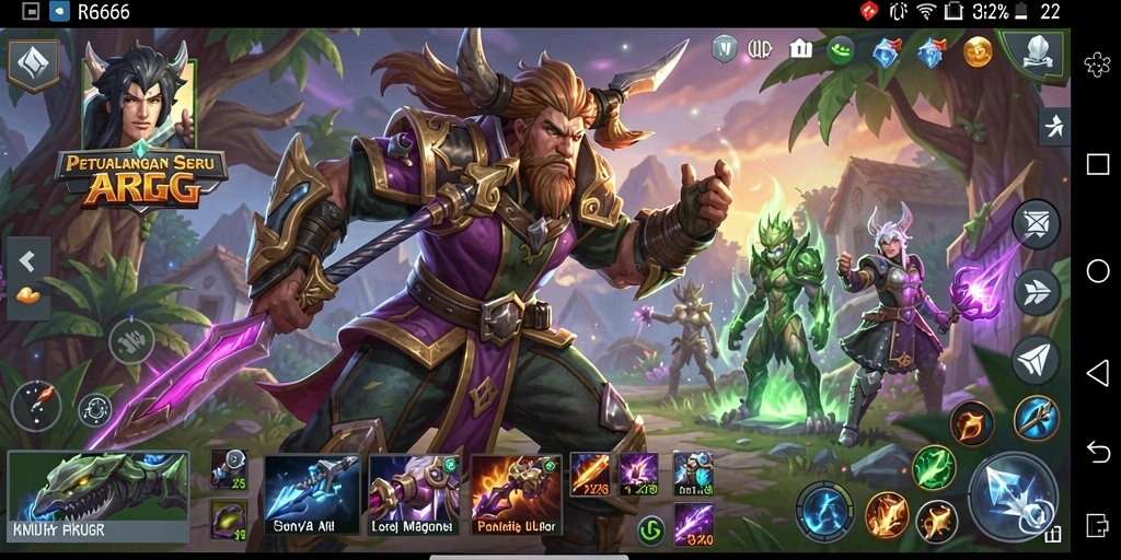 Screenshot dari gameplay RR666 menampilkan pertarungan seru dengan monster besar.
