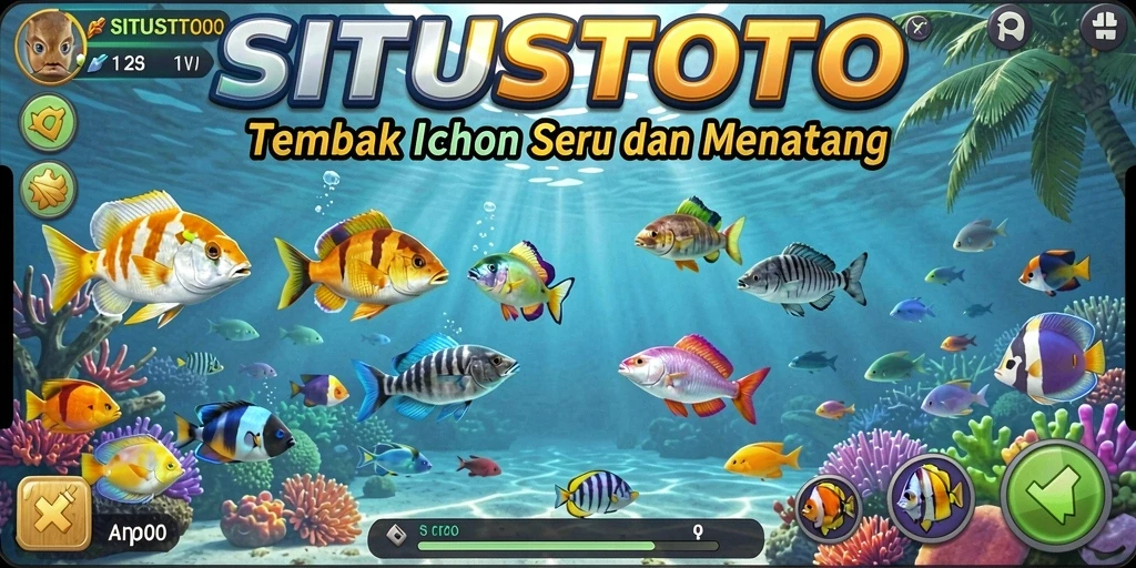 Tampilan gameplay menembak ikan yang seru dan penuh aksi.
