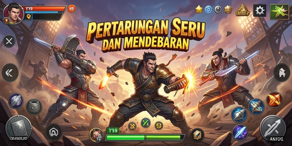 Tampilan gameplay Y89 menampilkan aksi pertarungan yang mendebarkan dan karakter unik.